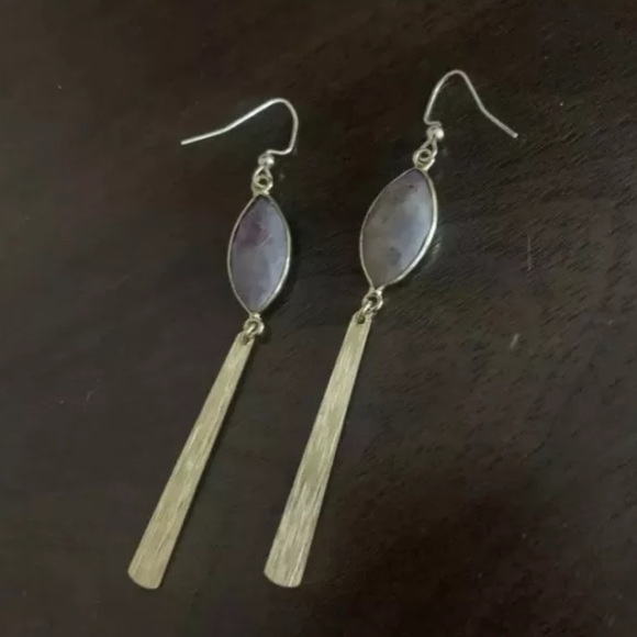 Hespera Custom Ruby Brass “Wisp” Earrings Stunning NWOT July Birthstone - Picture 2 of 3